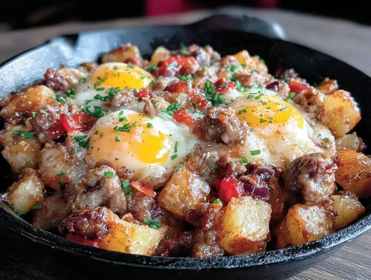 crispy cast iron breakfast hash preparation steps