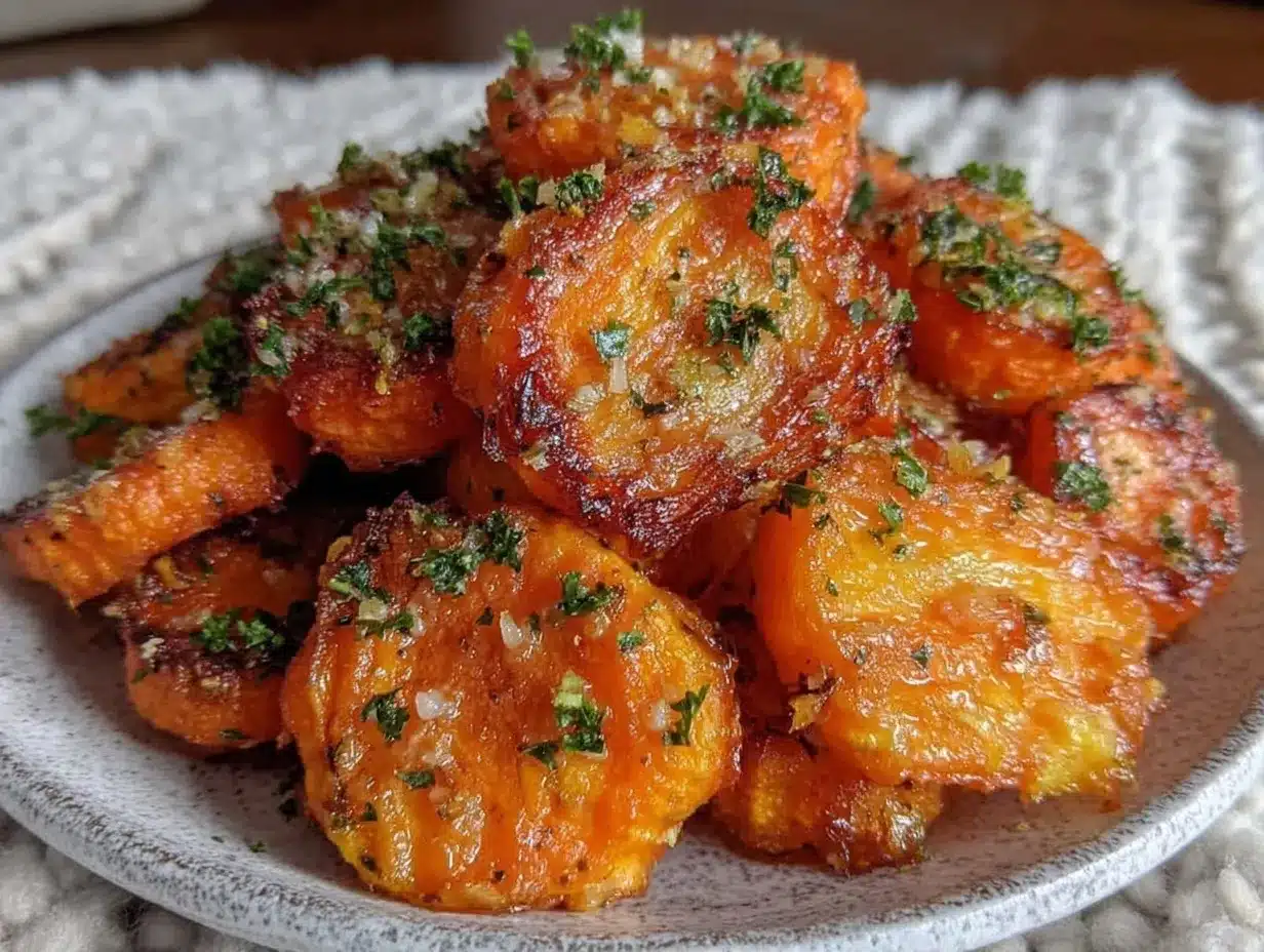 crispy garlic roasted carrots preparation steps