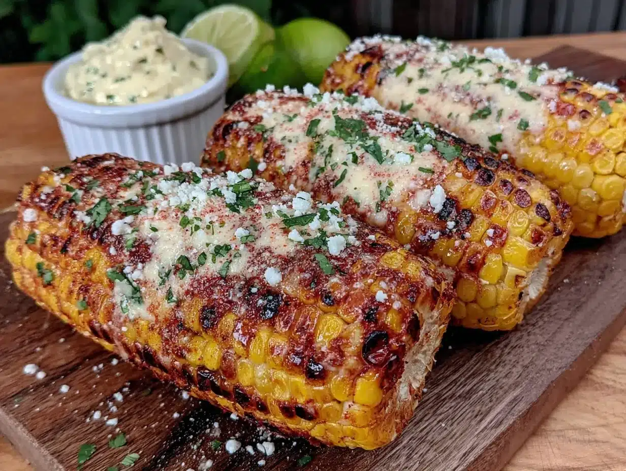 crispy grilled corn on the cob preparation steps