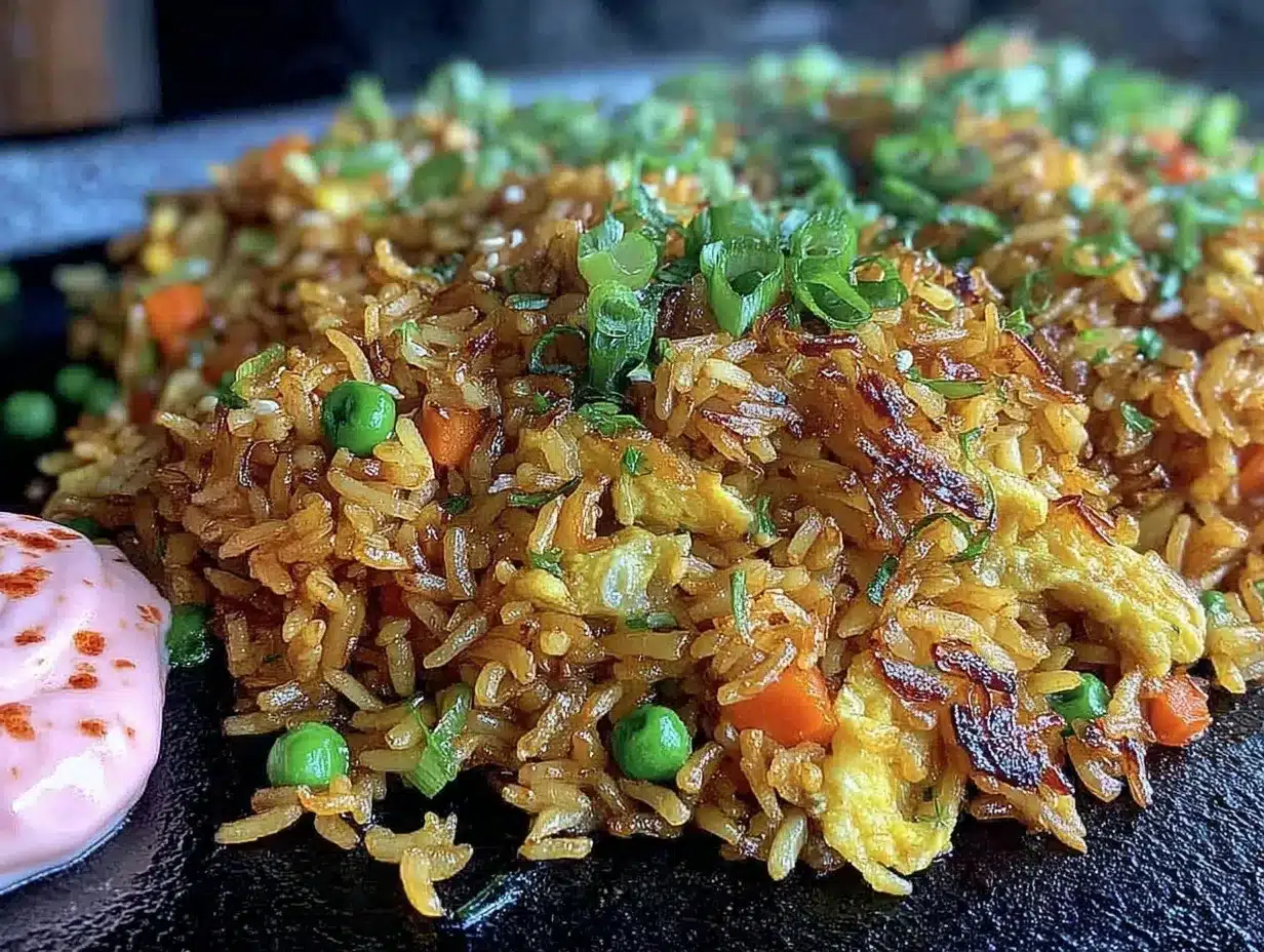 crispy hibachi-style fried rice preparation steps