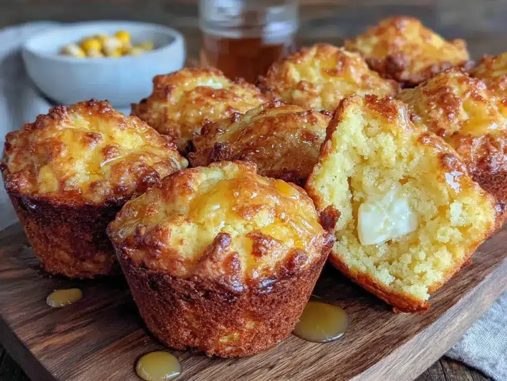 crispy mini corn dog muffins - featured image