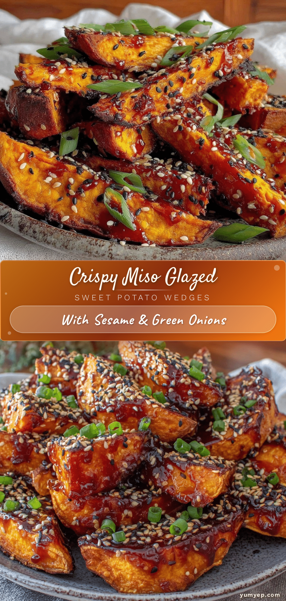crispy miso glazed sweet potato wedges recipe