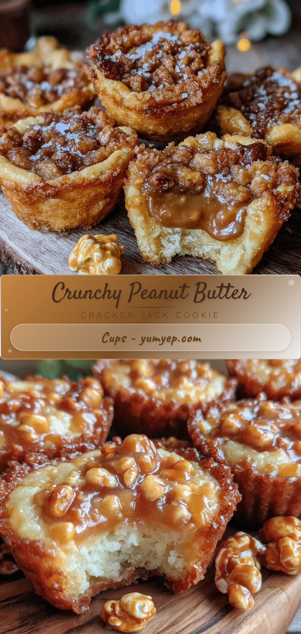 crispy peanut butter and cracker jack cookie cups recipe