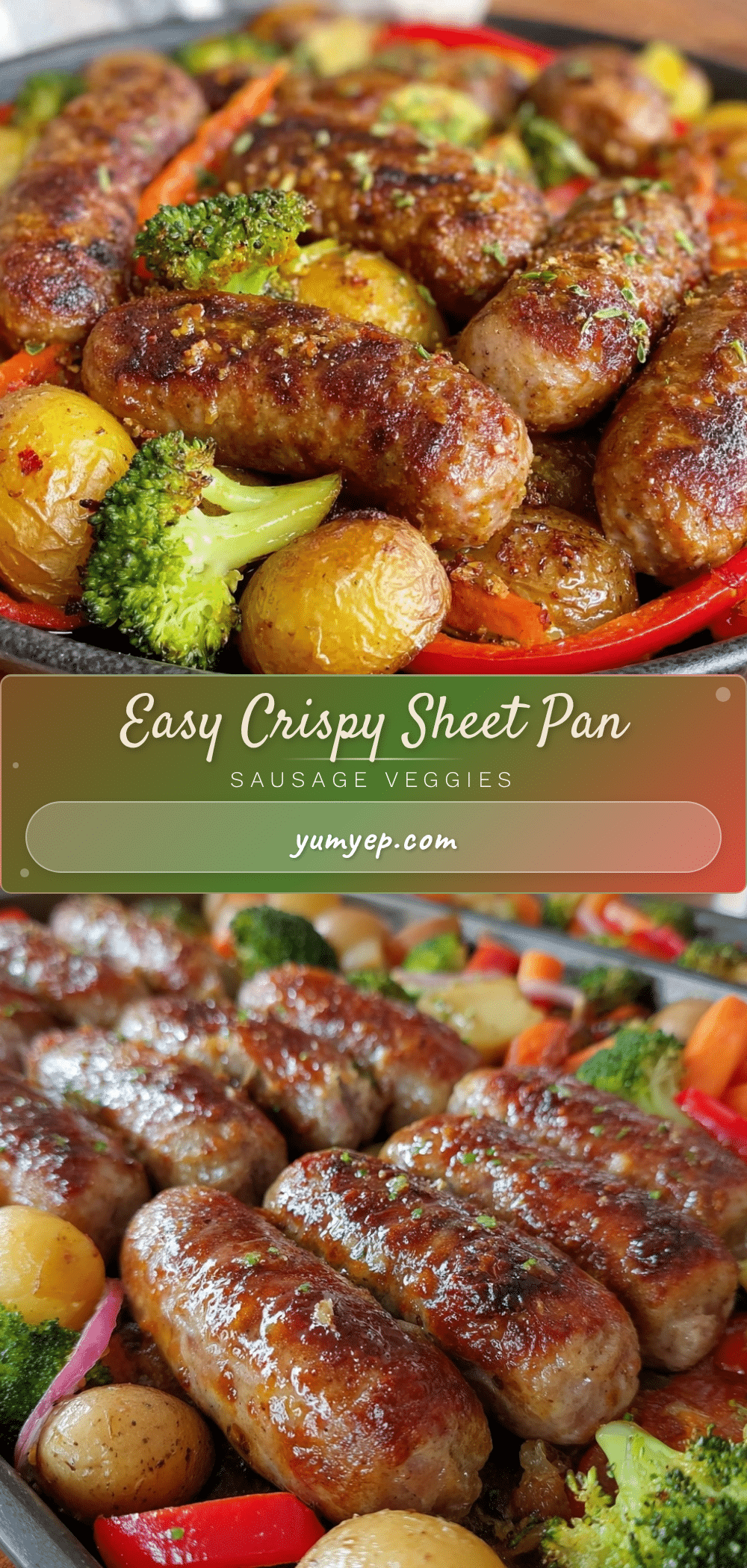 crispy sheet pan sausage and vegetables recipe