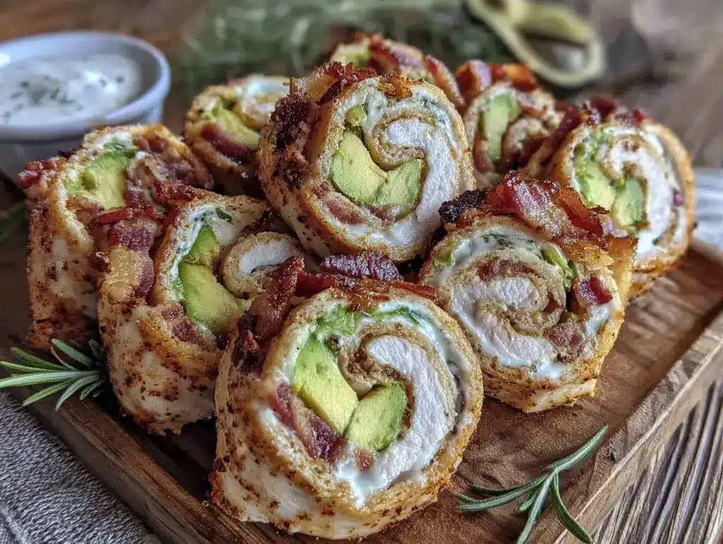 crispy turkey ranch pinwheels - featured image
