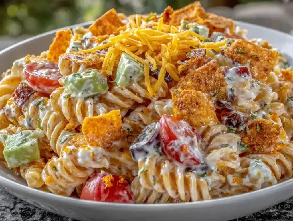 crunchy taco pasta salad - featured image