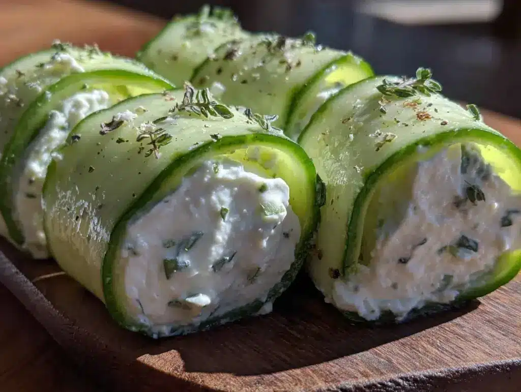 cucumber cream cheese roll-ups - featured image