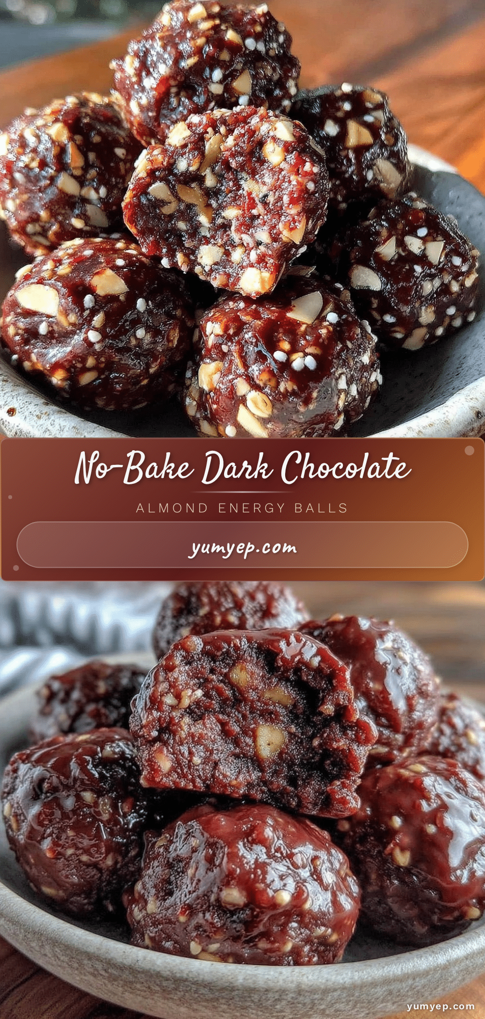 dark chocolate almond protein energy balls recipe