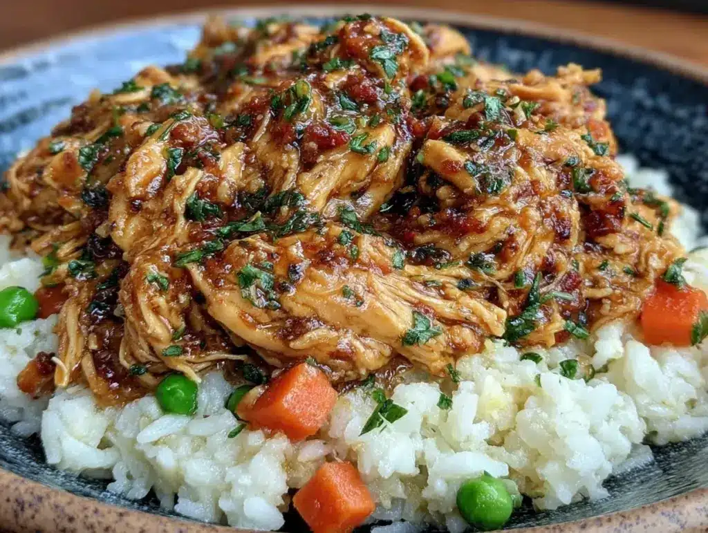 dump-and-go crockpot chicken and rice - featured image