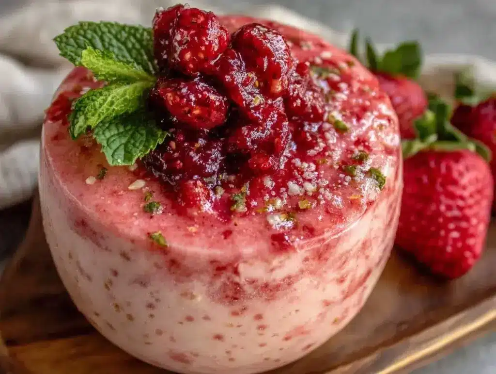 easy 5-ingredient strawberry mousse - featured image