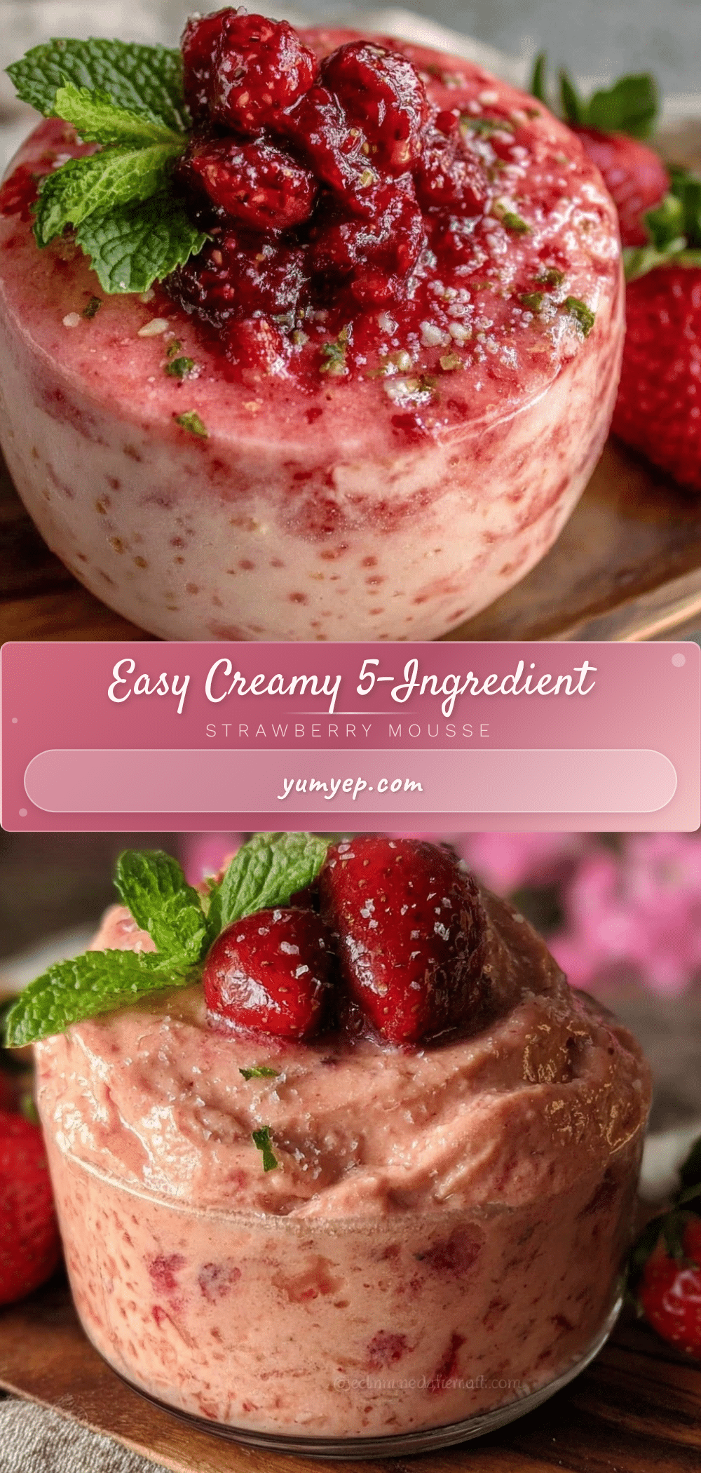 easy 5-ingredient strawberry mousse recipe