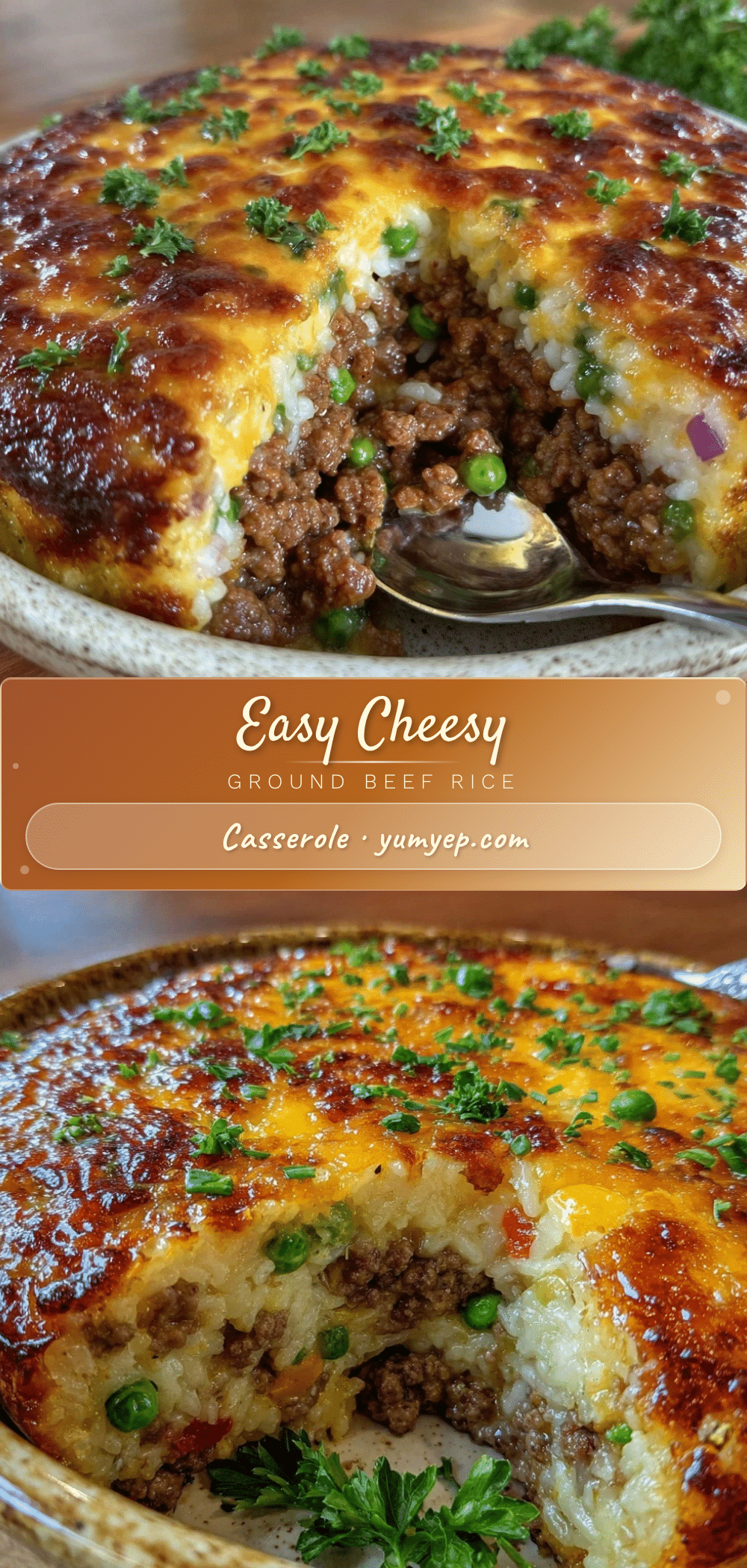 easy cheesy ground beef rice casserole recipe