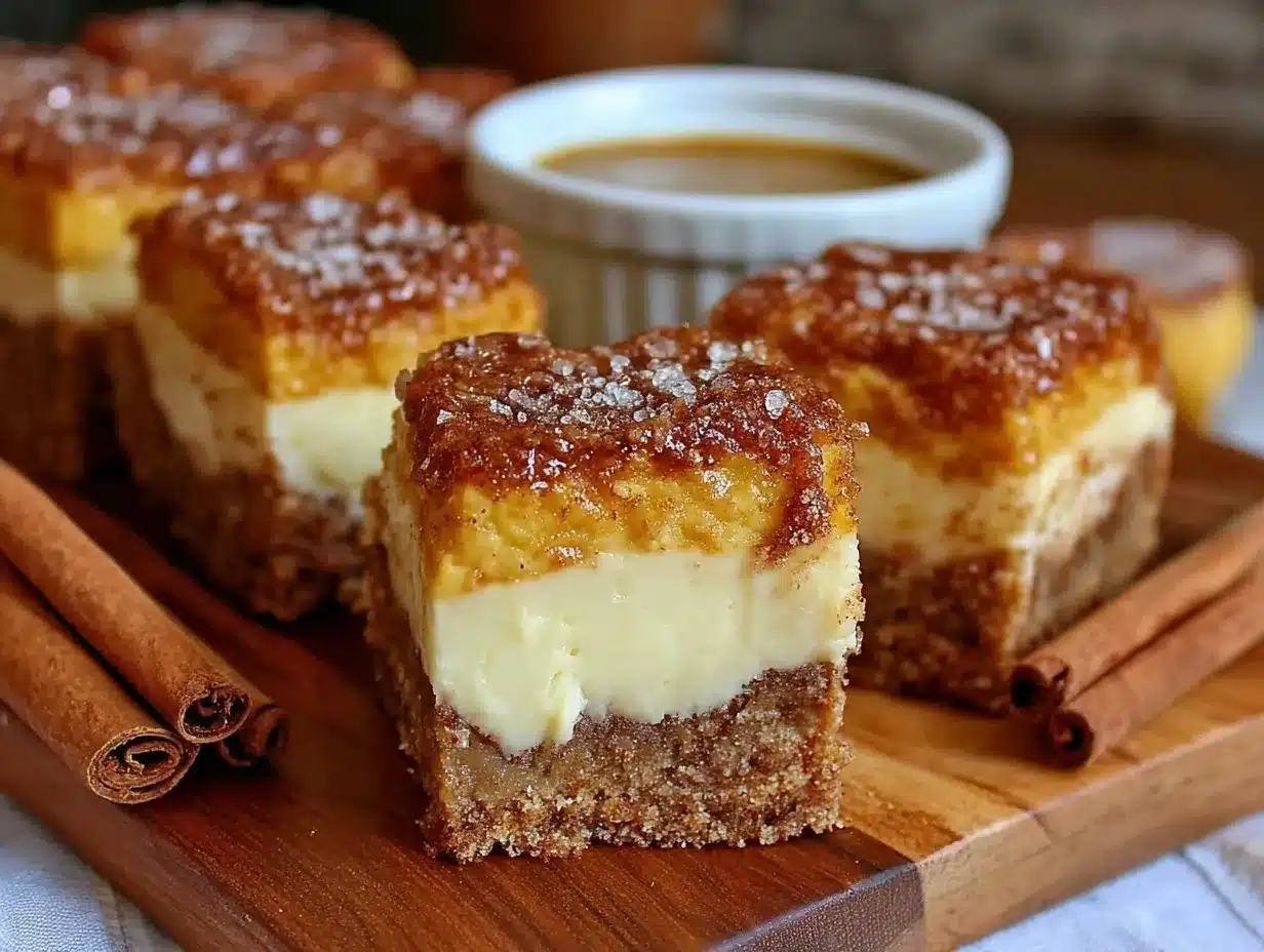 easy churro cheesecake bars preparation steps