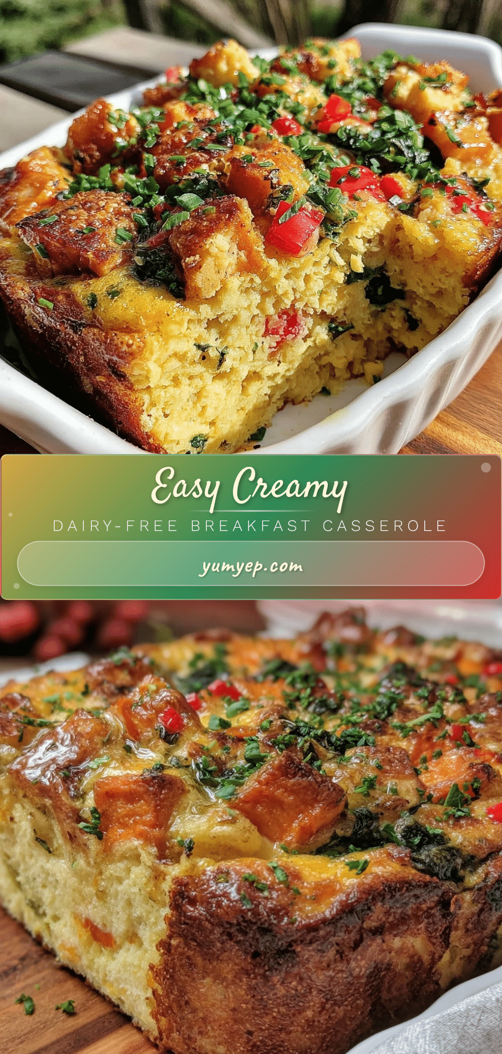 easy creamy dairy-free breakfast casserole recipe
