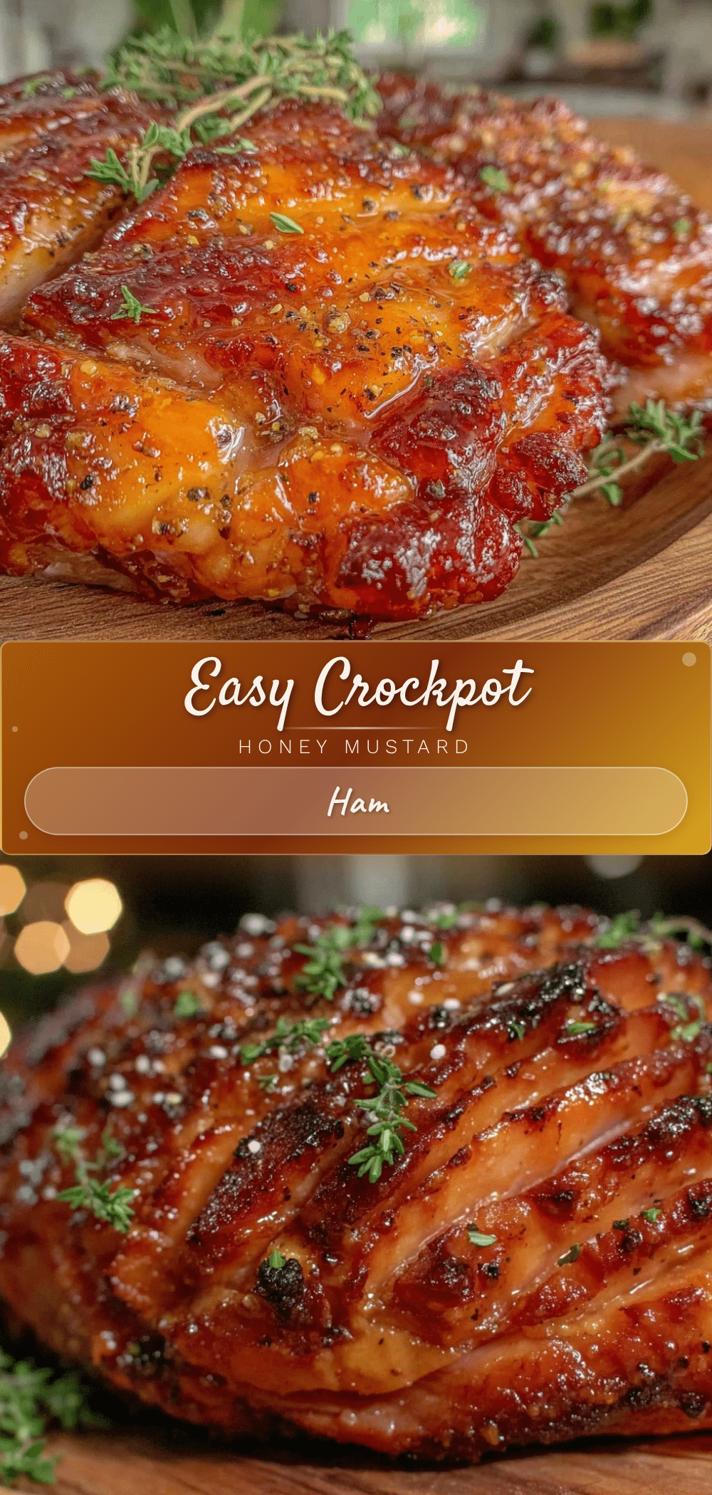 easy crockpot honey mustard ham recipe