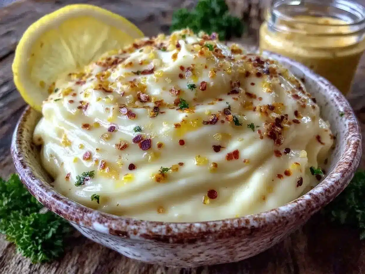 easy homemade garlic aioli mayonnaise preparation steps