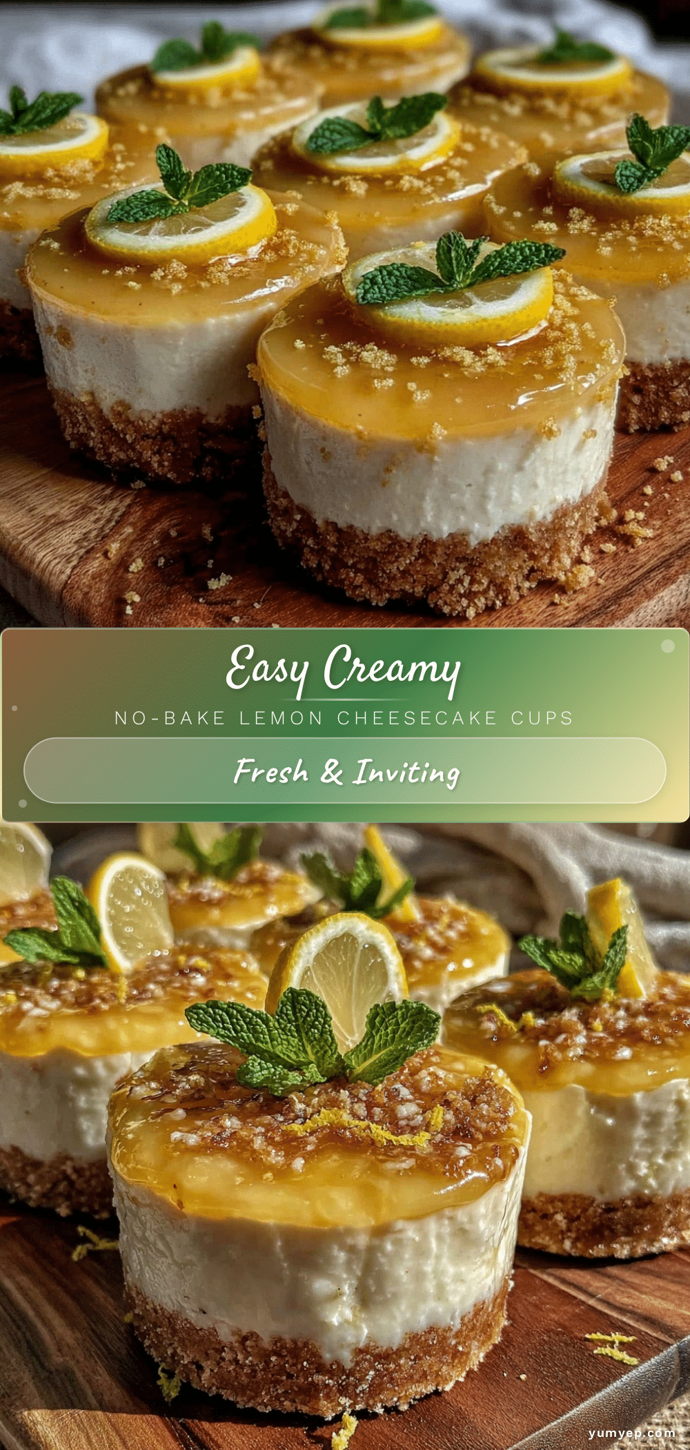 easy no bake lemon cheesecake cups recipe