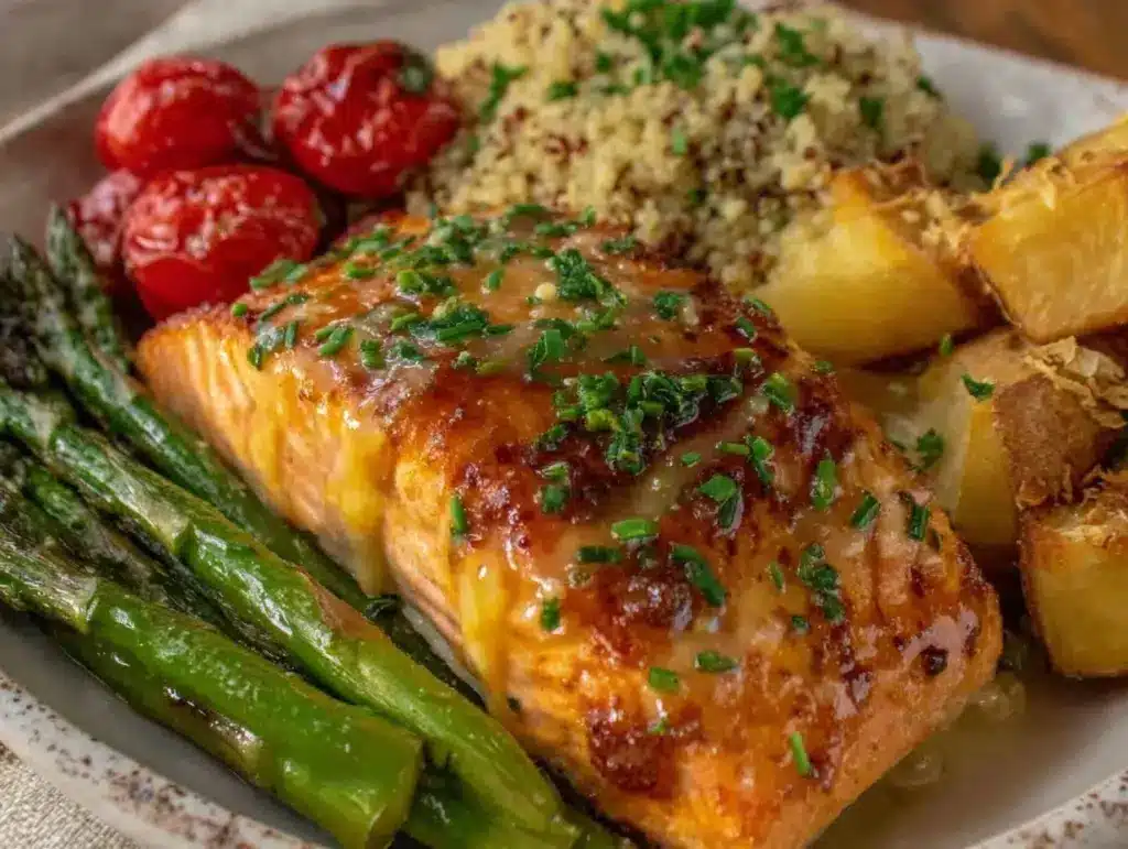 easy sheet pan salmon - featured image