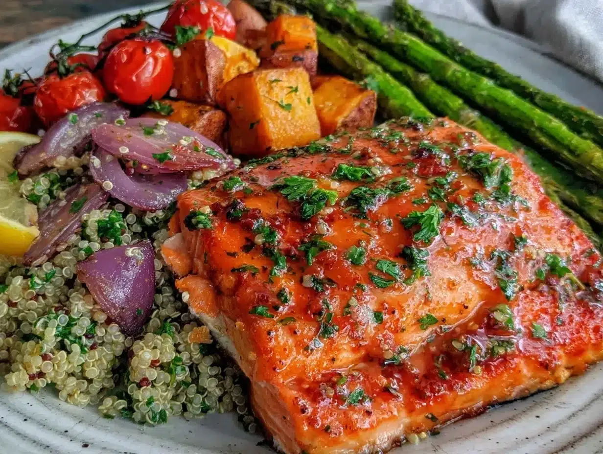 easy sheet pan salmon preparation steps