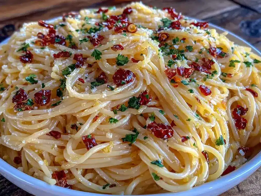 easy spaghetti aglio e olio - featured image