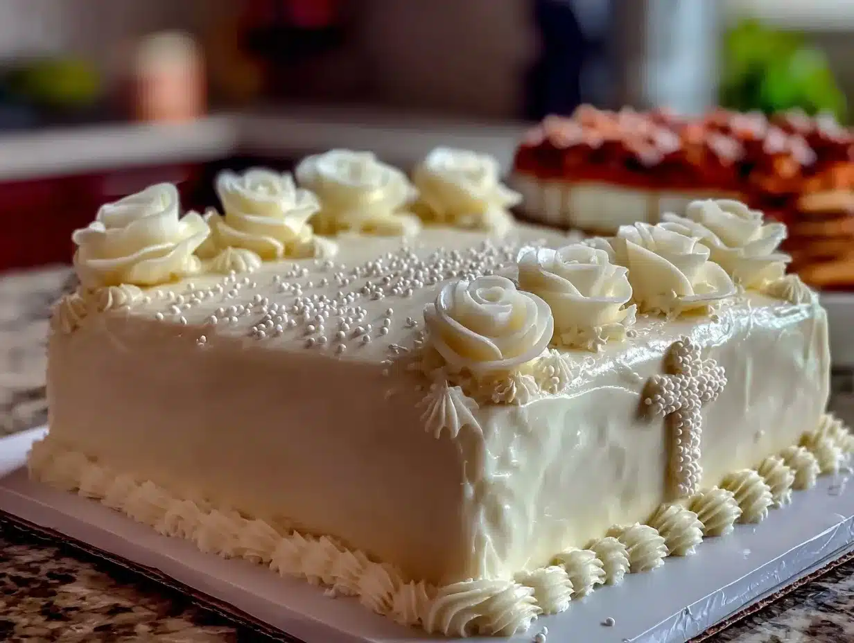 First Communion Sheet Cake preparation steps