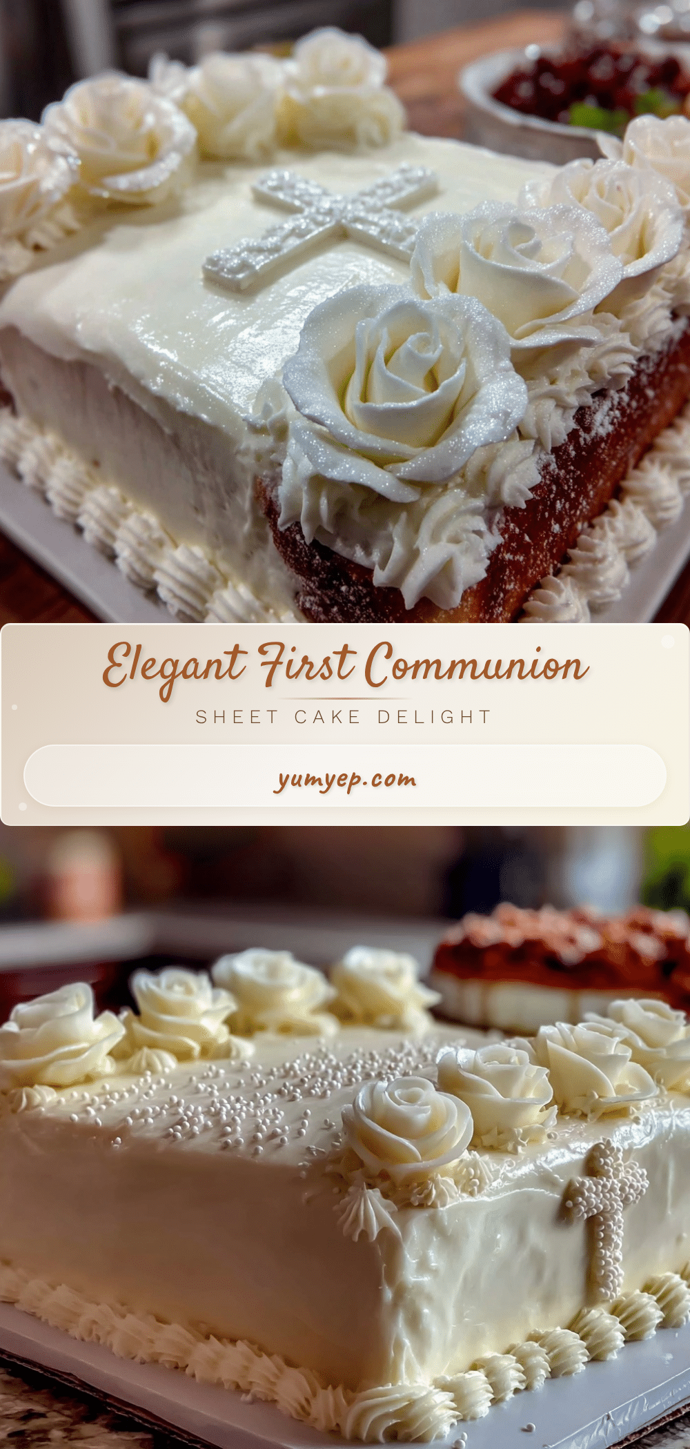 First Communion Sheet Cake recipe