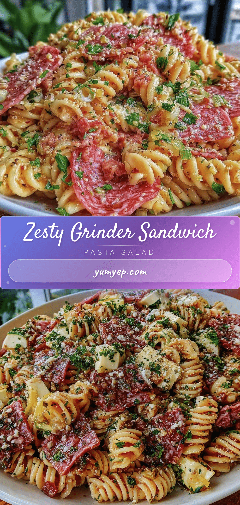 Flavorful Grinder Sandwich Pasta Salad recipe