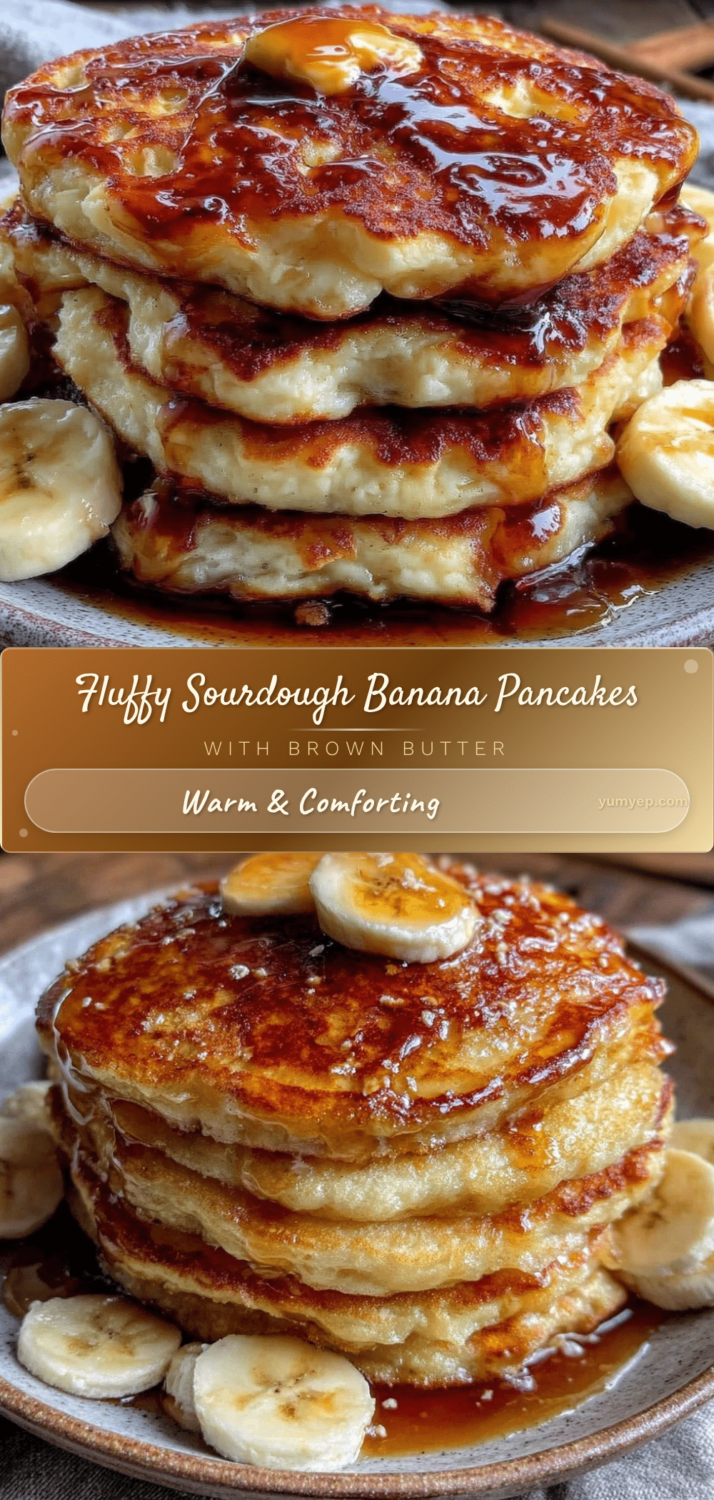 fluffy sourdough discard banana pancakes recipe