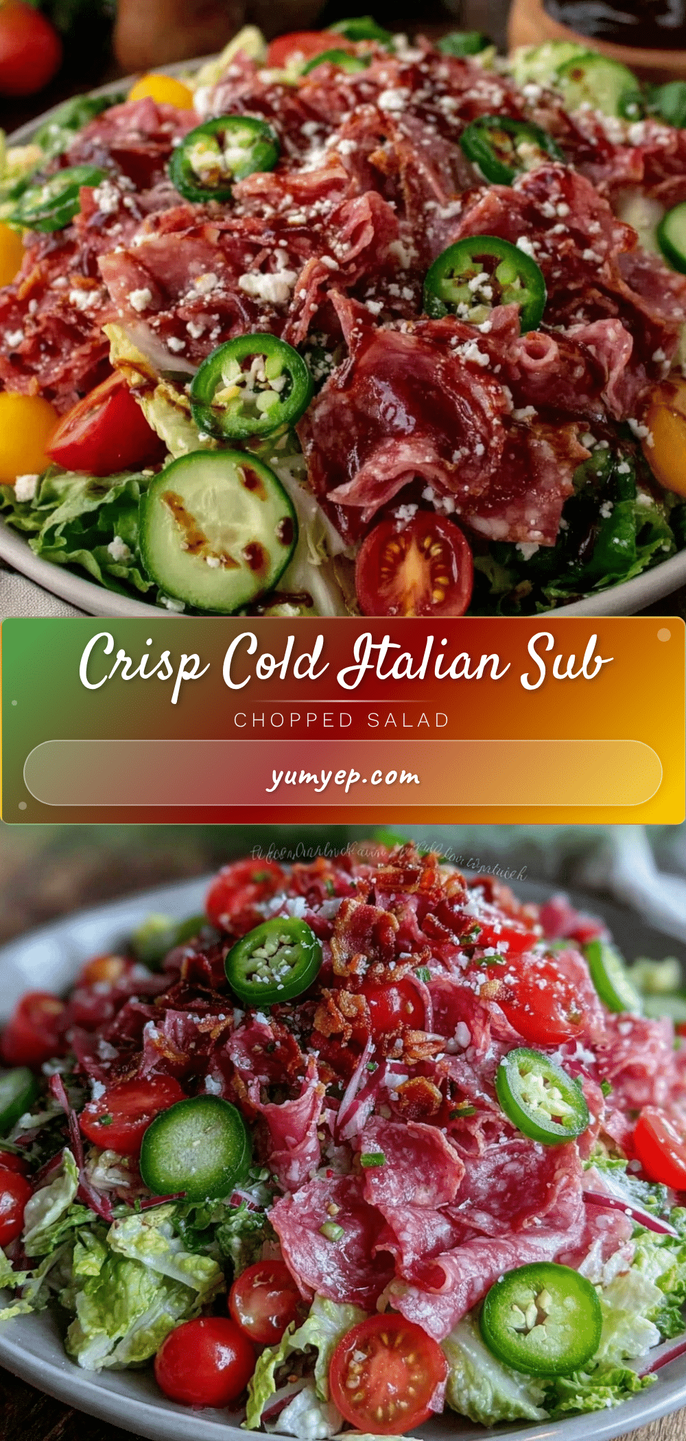 Fresh Cold Italian Sub Chopped Salad recipe