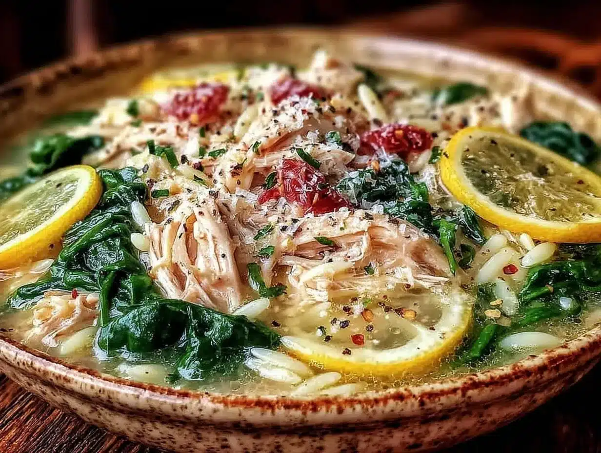 Fresh Greek Lemon Chicken Soup preparation steps