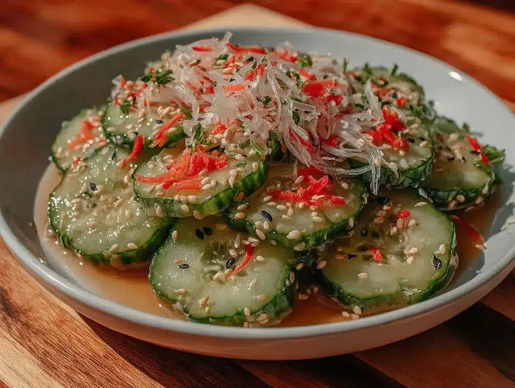 Fresh Japanese Sunomono Cucumber Salad - featured image