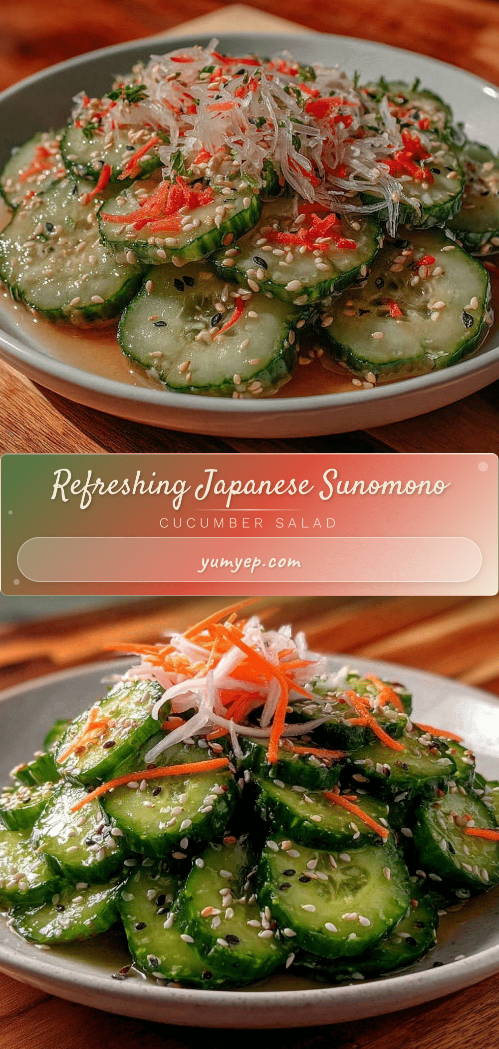 Fresh Japanese Sunomono Cucumber Salad recipe
