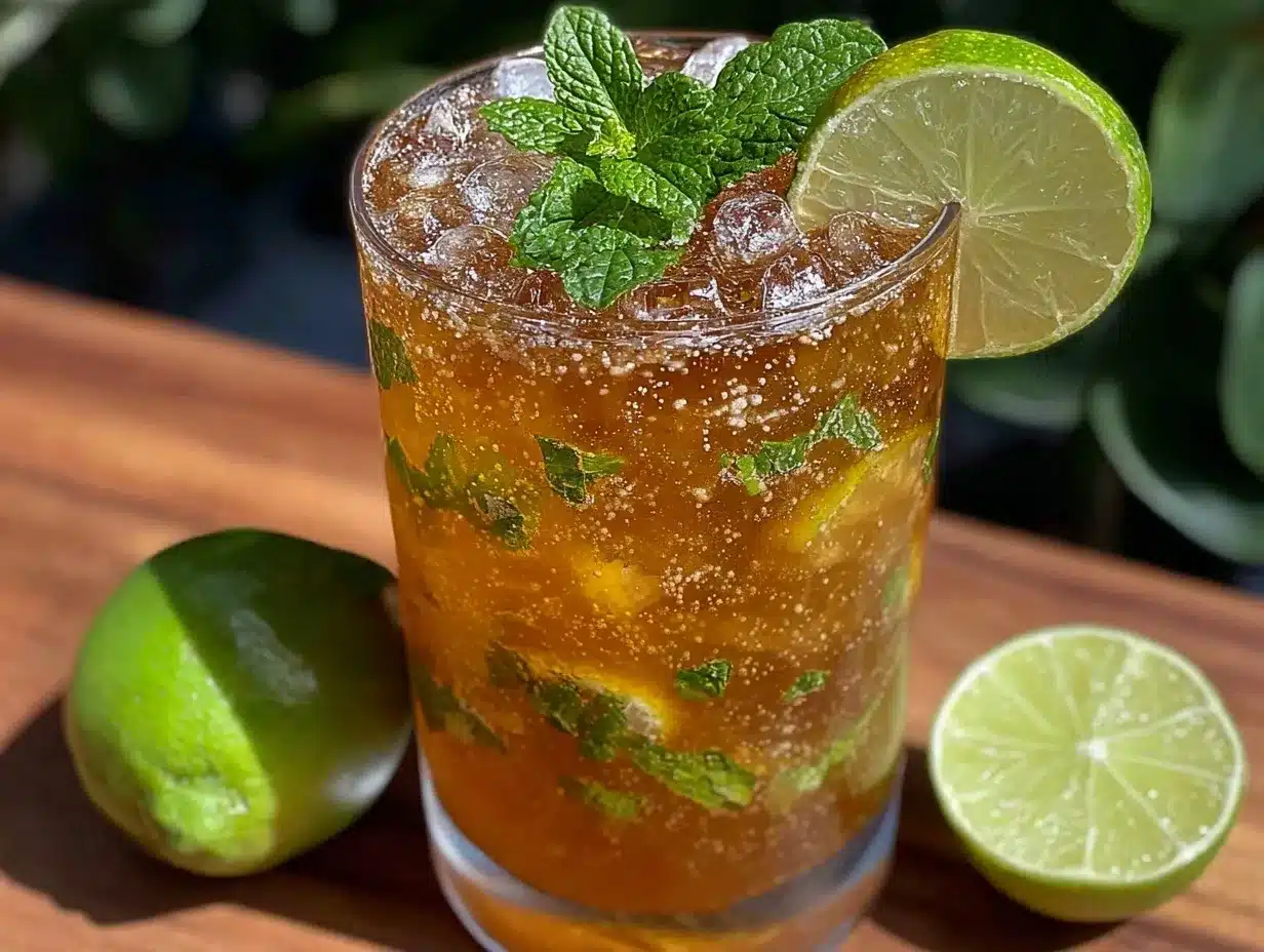 fresh kombucha mojito mocktail preparation steps