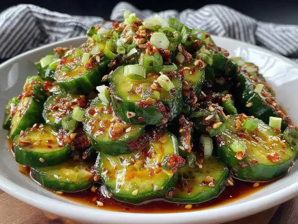 Fresh Korean Spicy Cucumber Salad - featured image