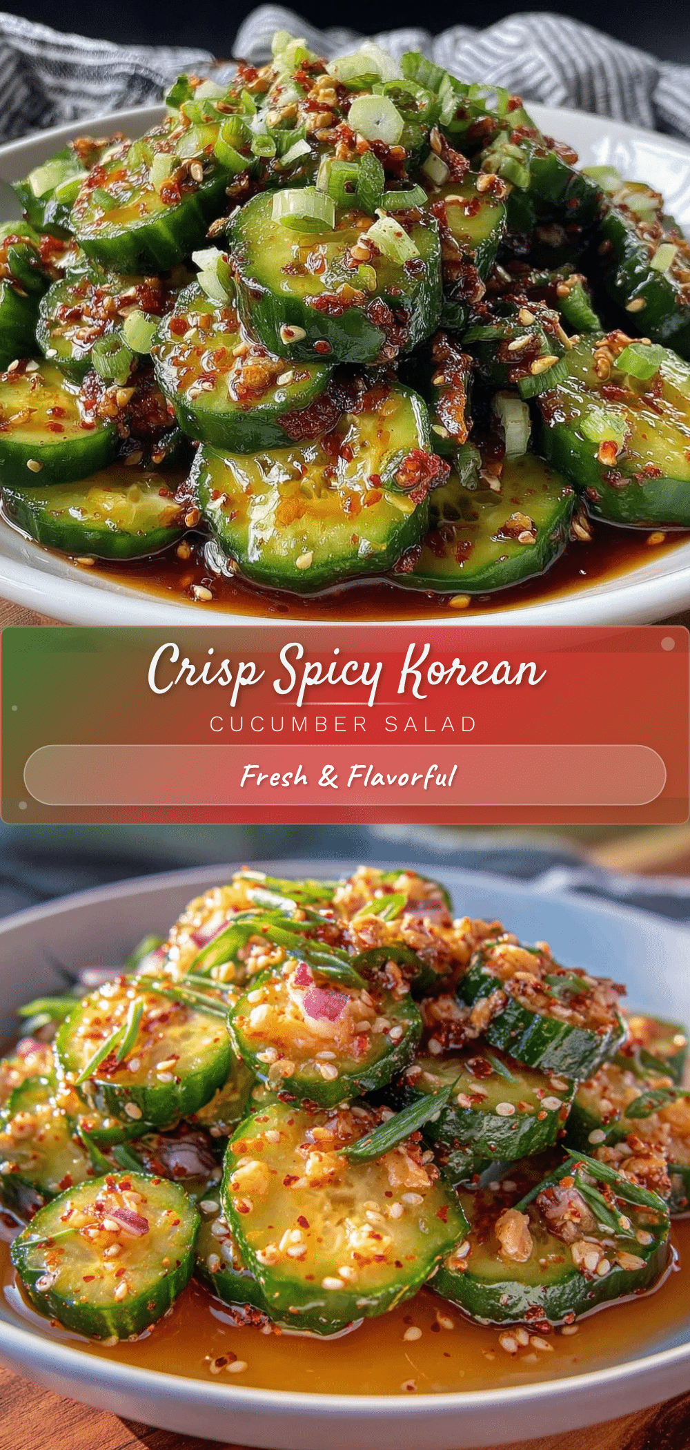 Fresh Korean Spicy Cucumber Salad recipe