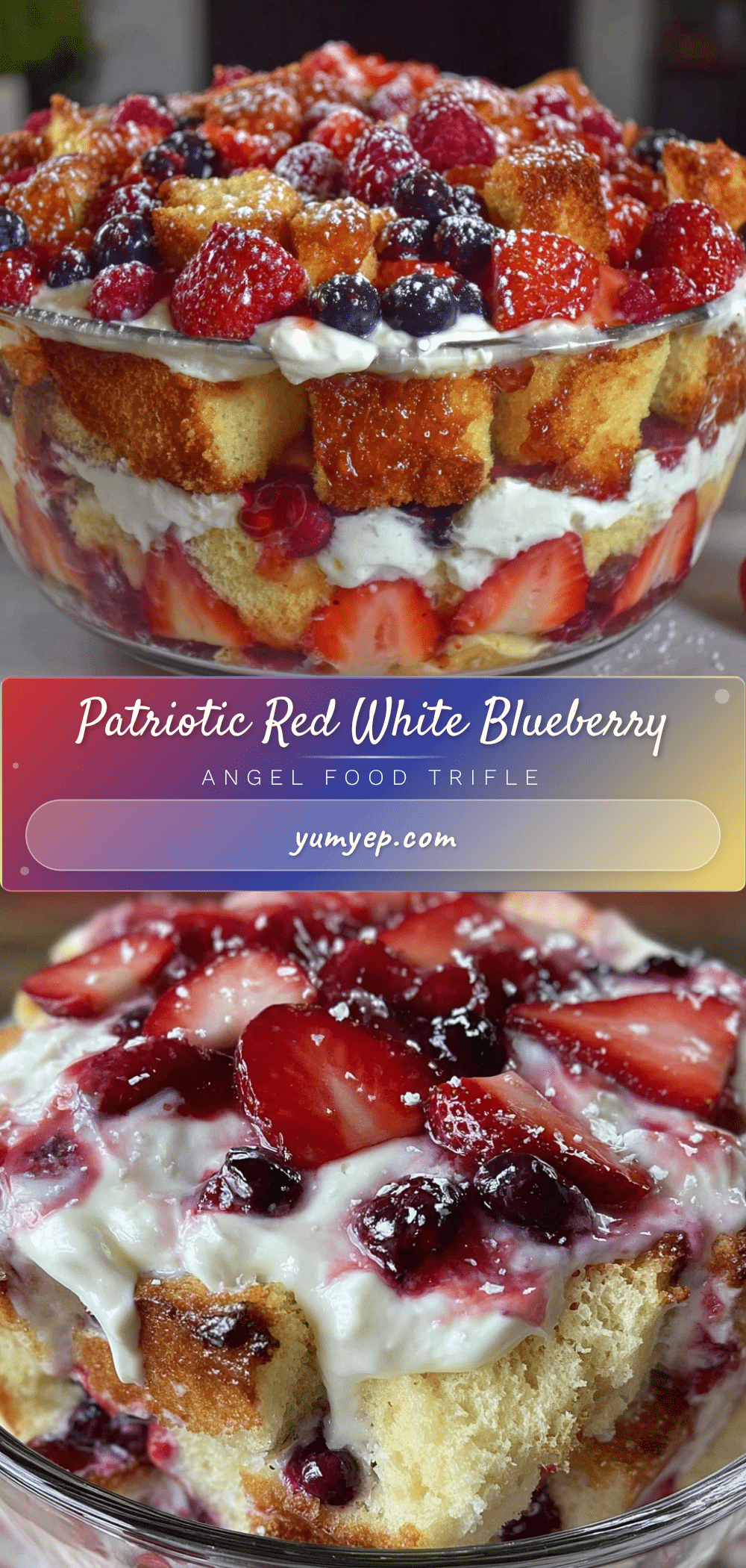 fresh red white blue berry trifle recipe