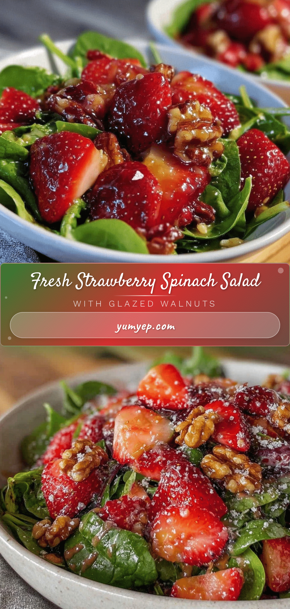 fresh strawberry spinach salad recipe