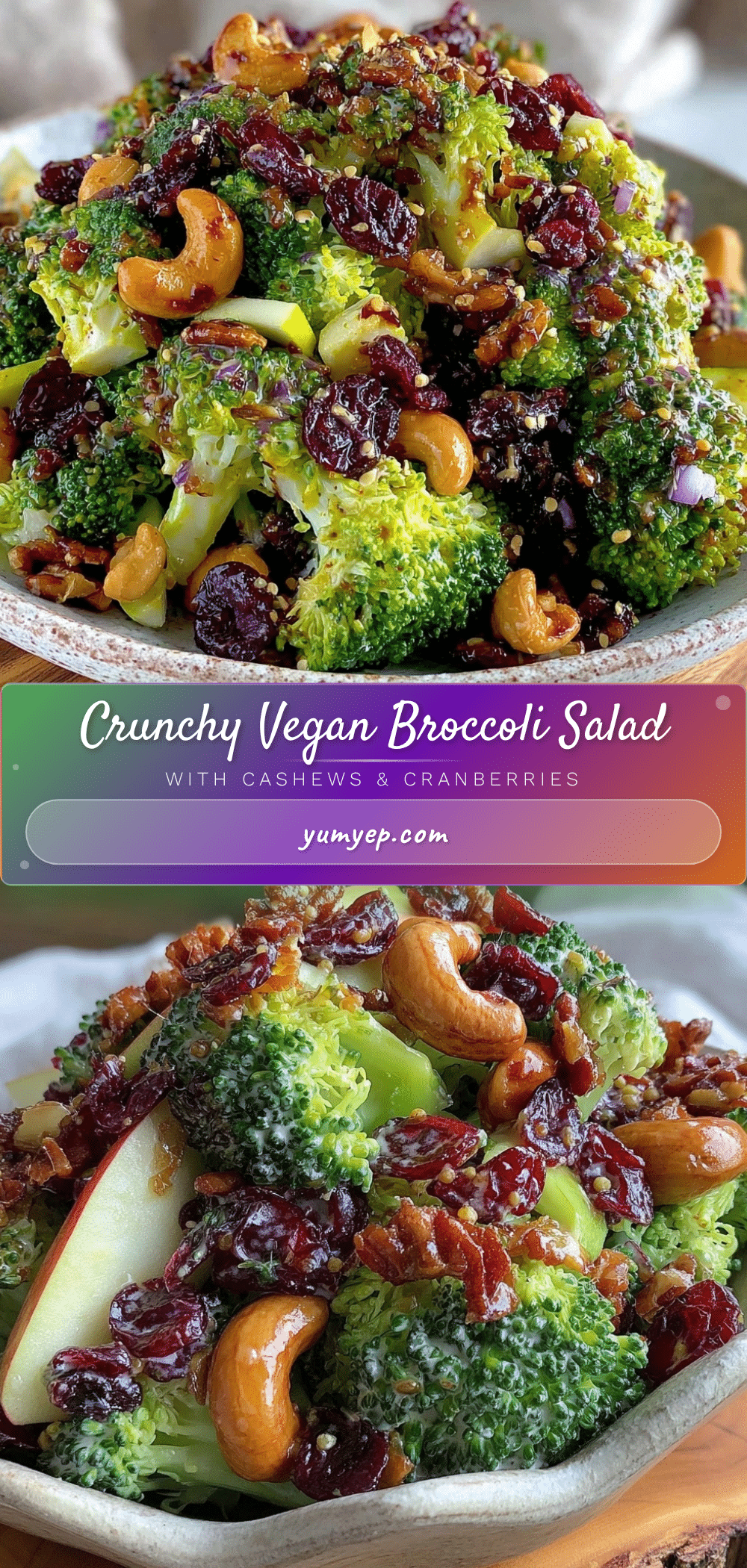 fresh vegan broccoli salad recipe