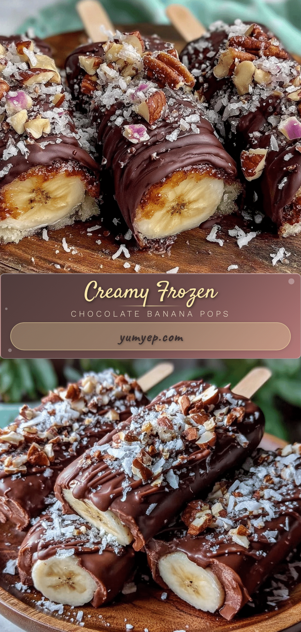 frozen chocolate-covered banana pops recipe
