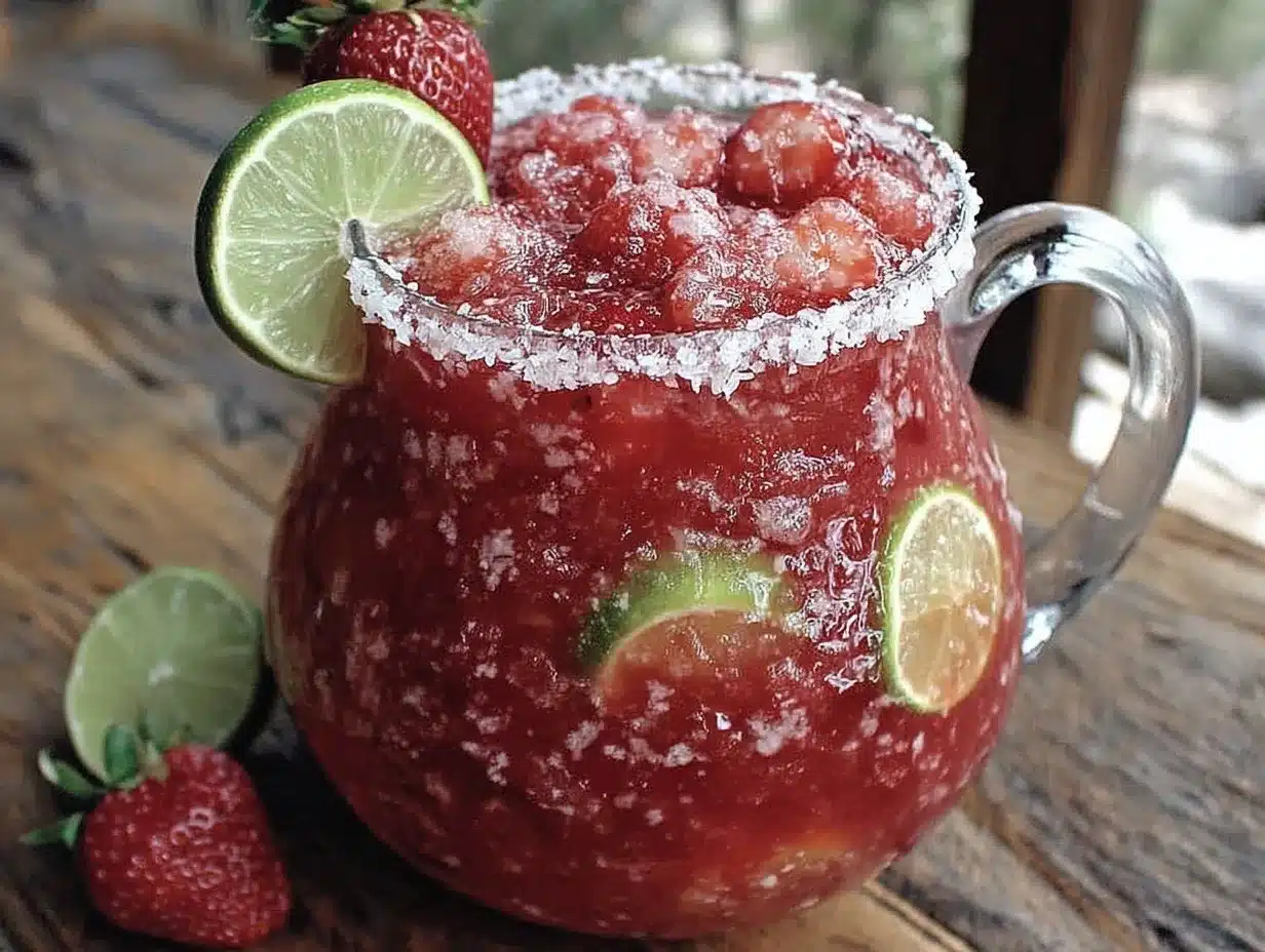 frozen strawberry margaritas preparation steps