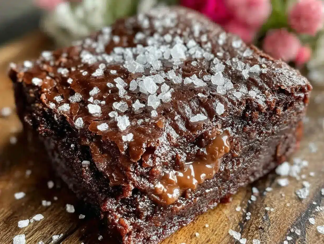 fudgy one-bowl sea salt brownies preparation steps
