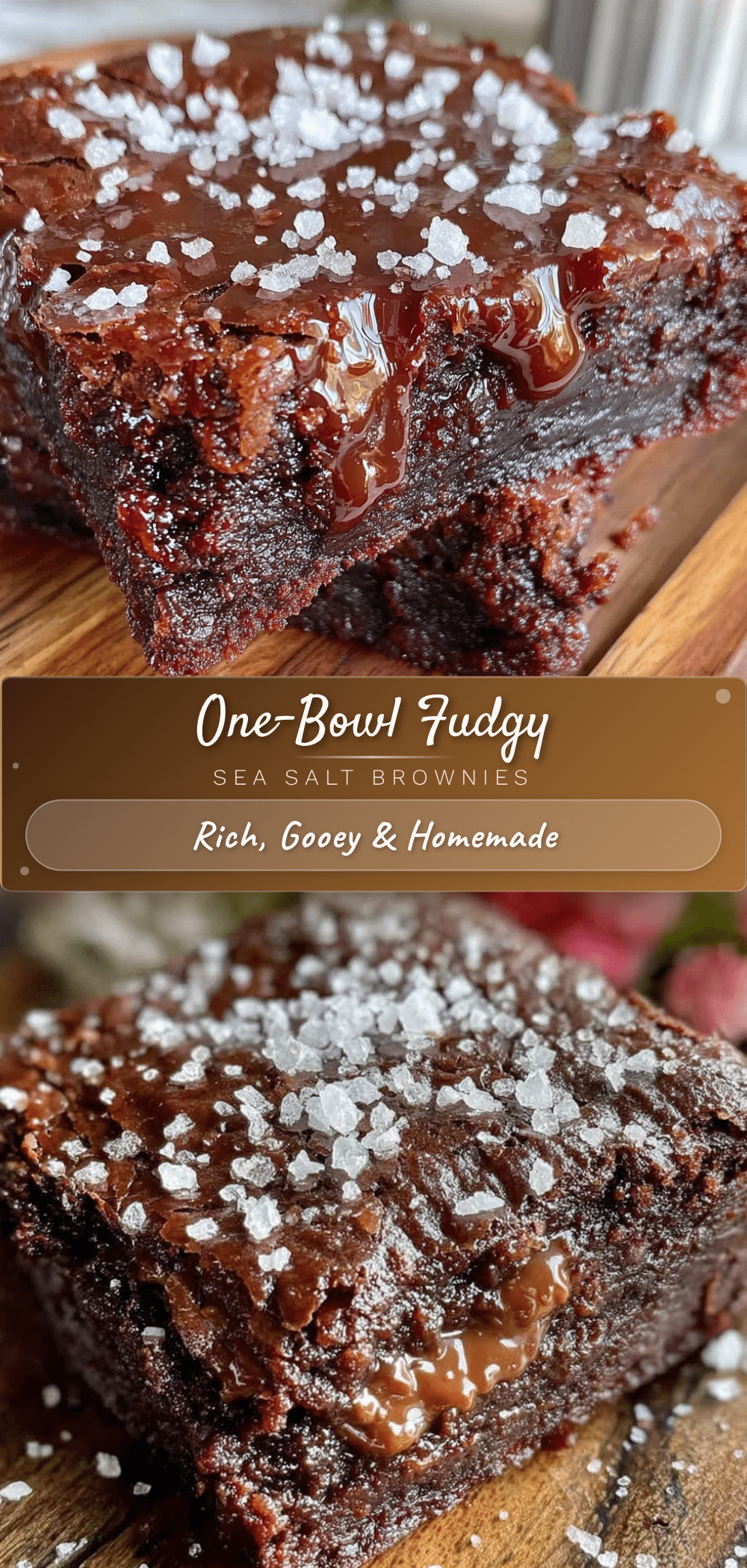 fudgy one-bowl sea salt brownies recipe