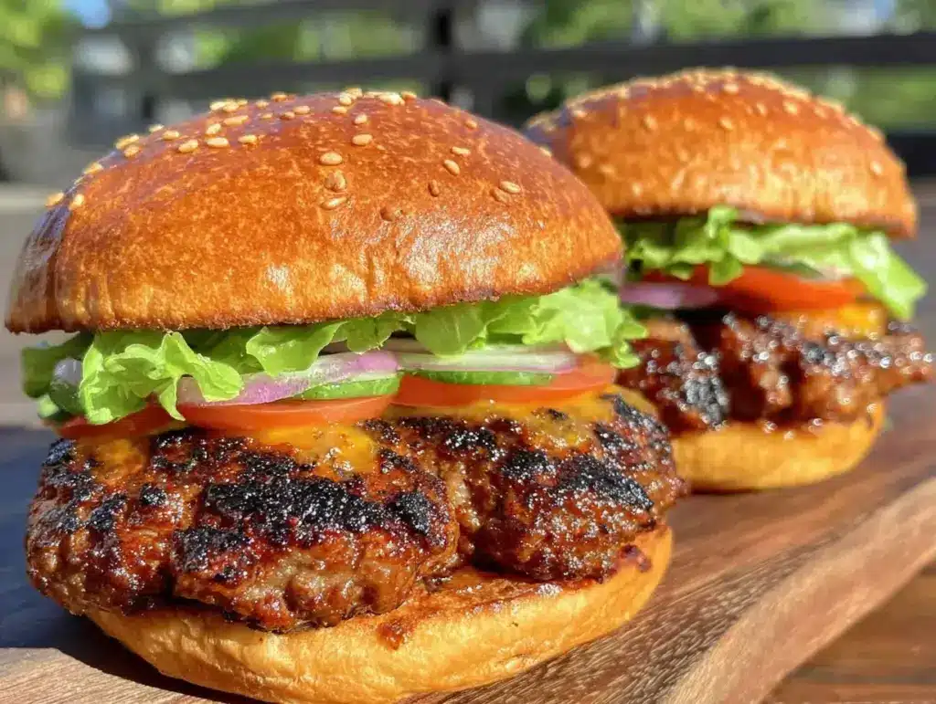 gas grill burgers - featured image