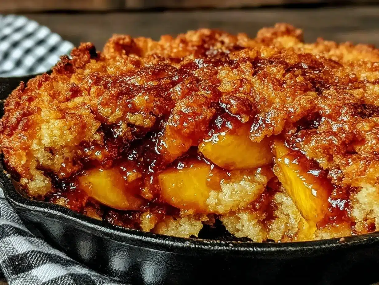 gluten-free peach cobbler preparation steps