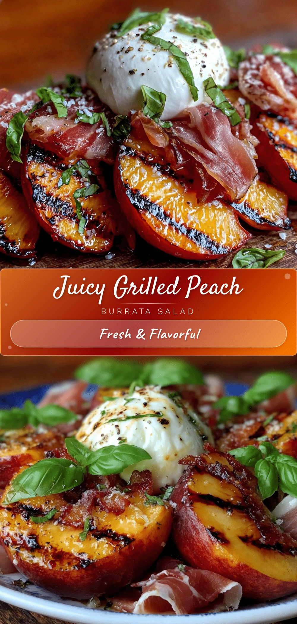 grilled peach burrata salad recipe