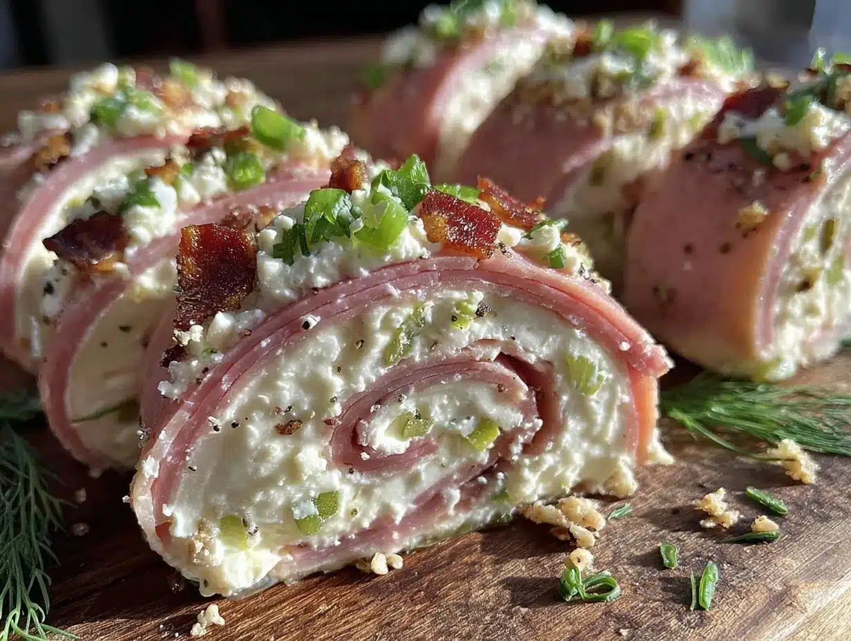 ham and pickle pinwheels preparation steps