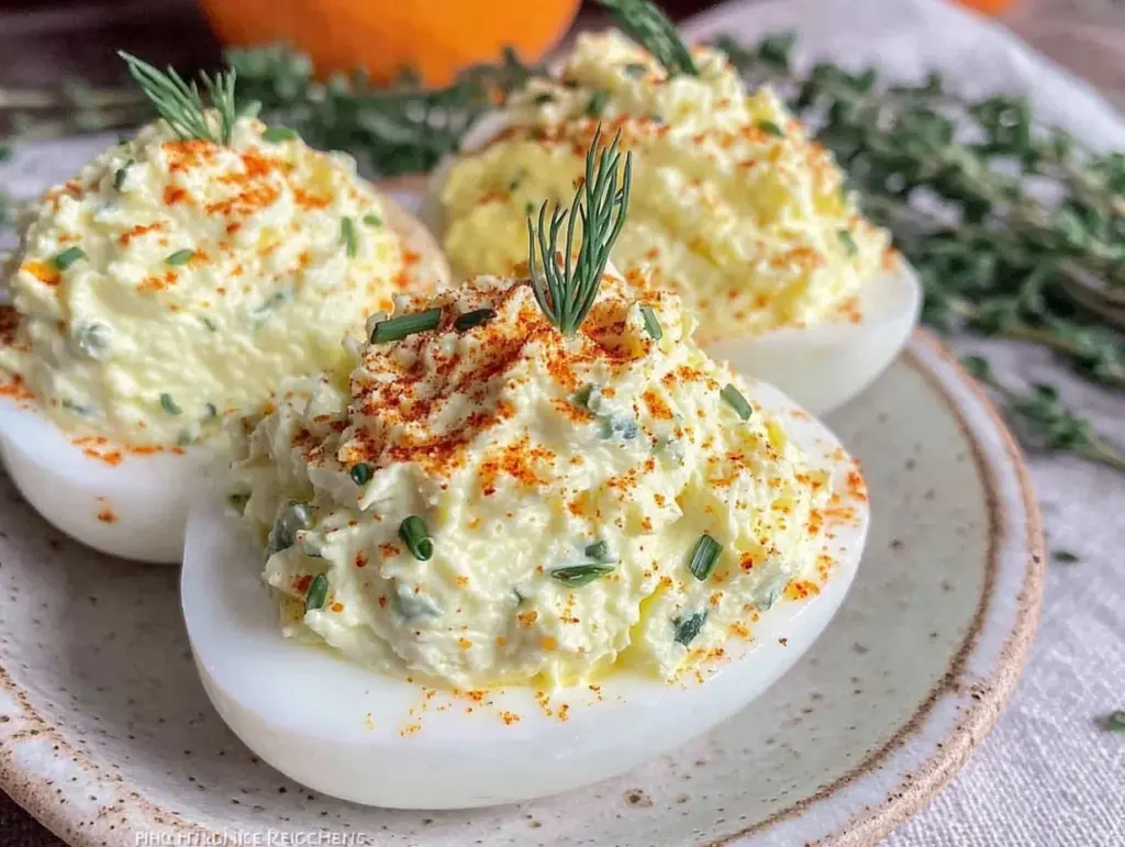Healthy Greek Yogurt Deviled Eggs - featured image