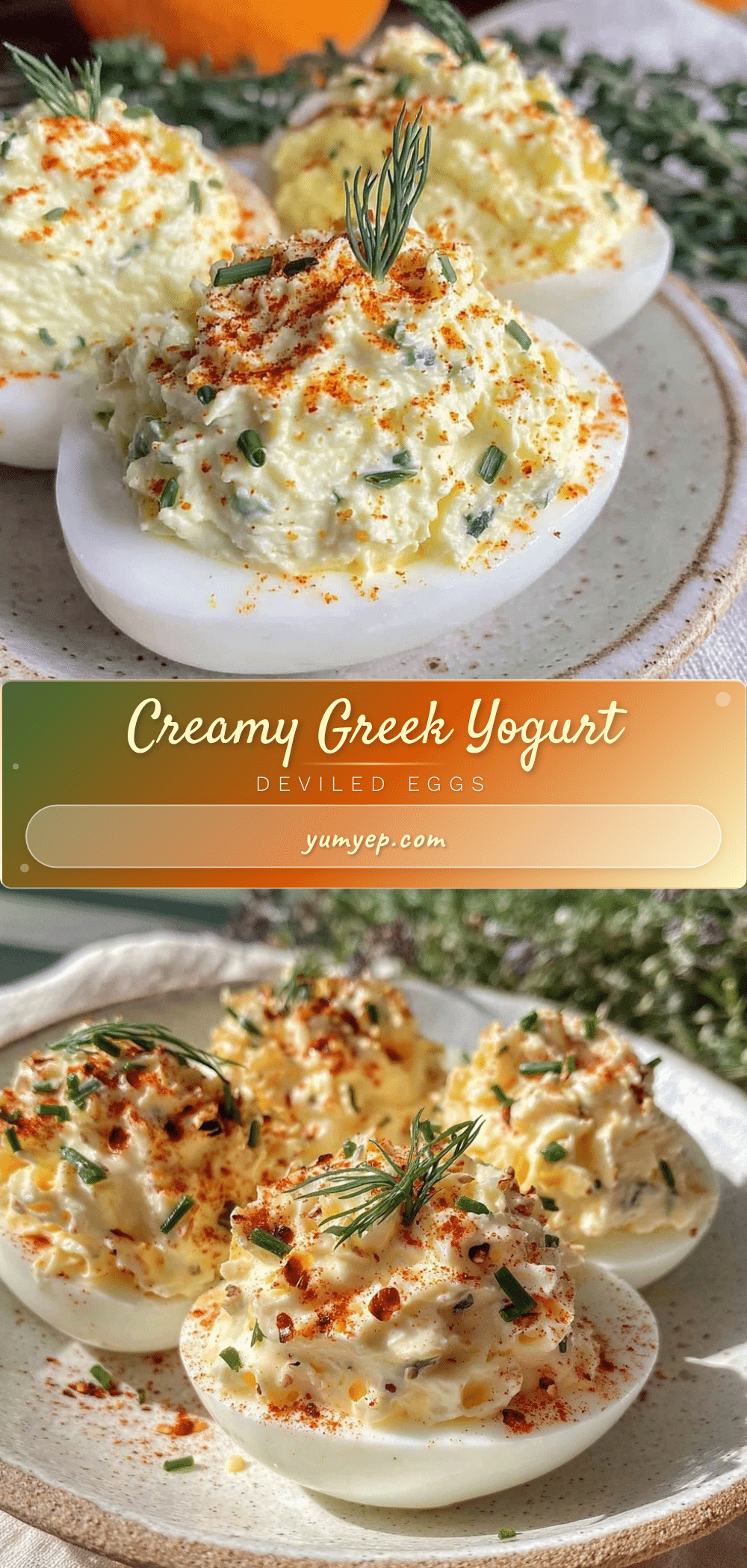 Healthy Greek Yogurt Deviled Eggs recipe