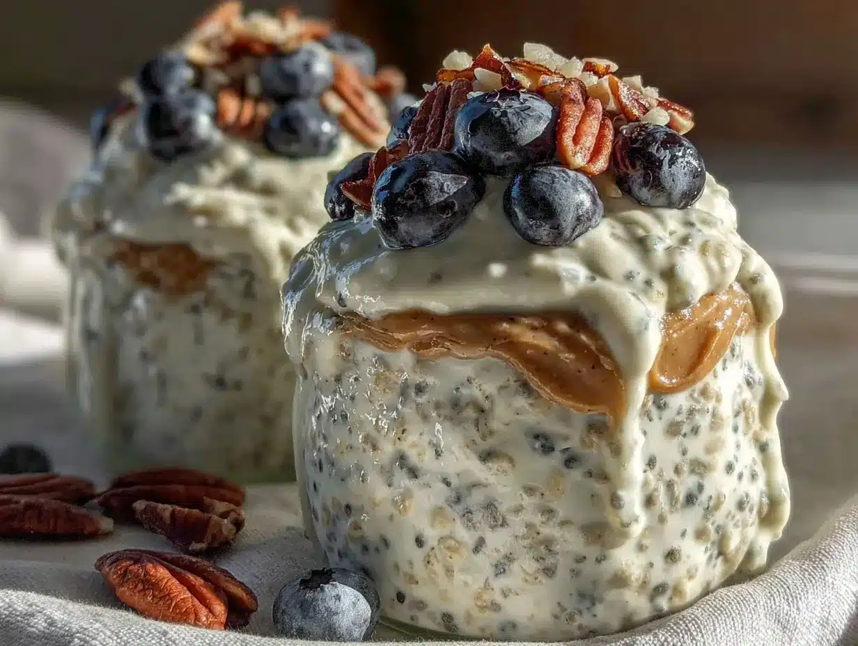 healthy high-protein overnight oats preparation steps