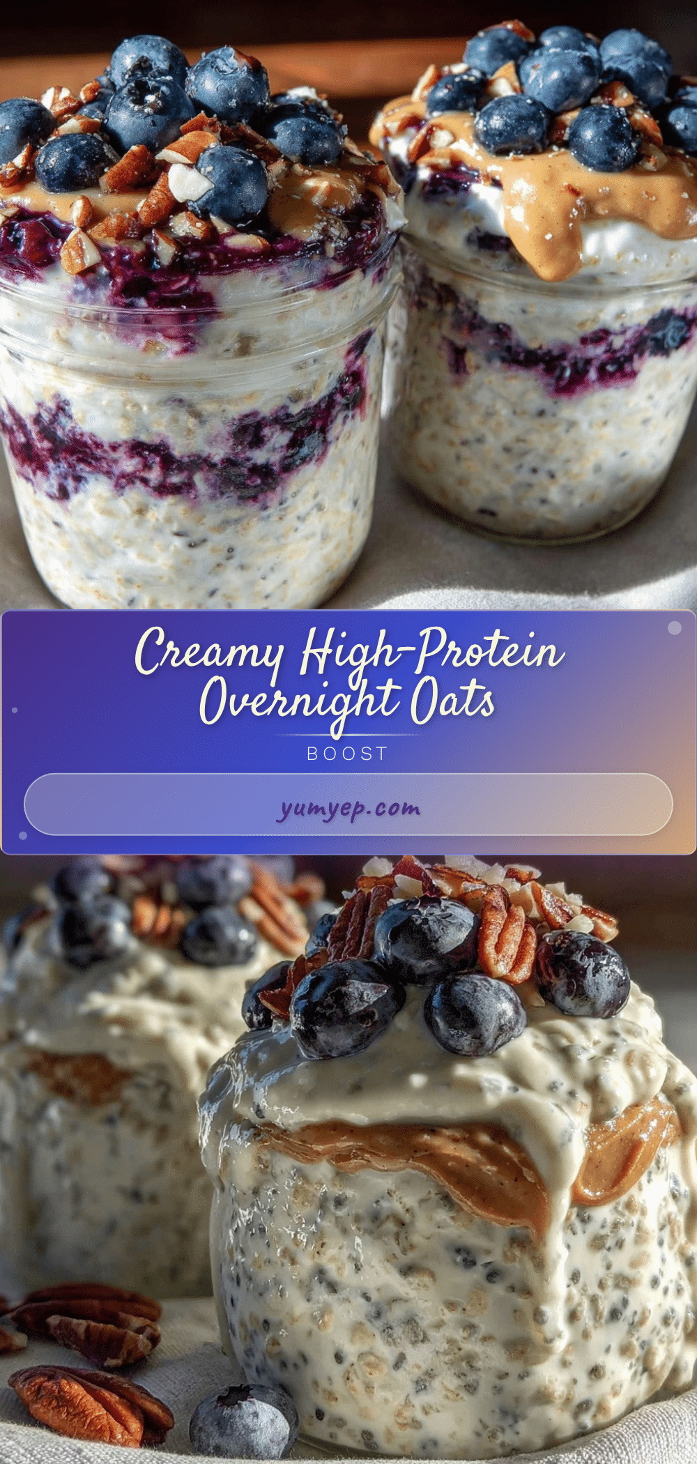 healthy high-protein overnight oats recipe